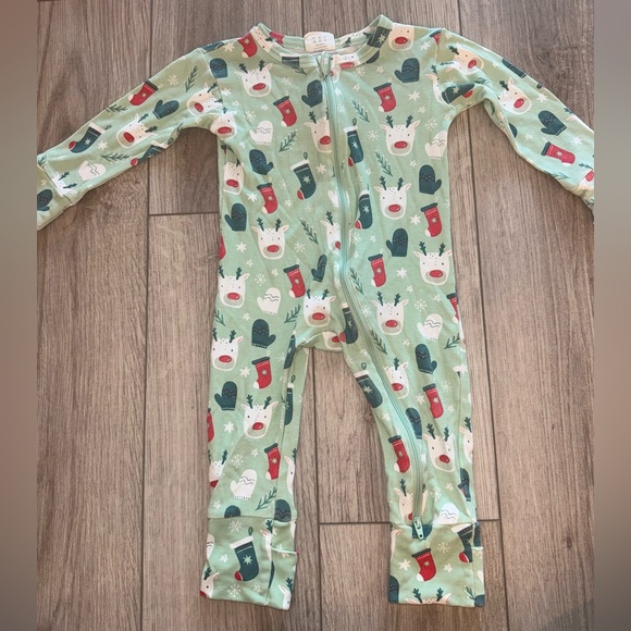 Holiday Reindeer Kids Footie Pajama - Picture 1 of 5